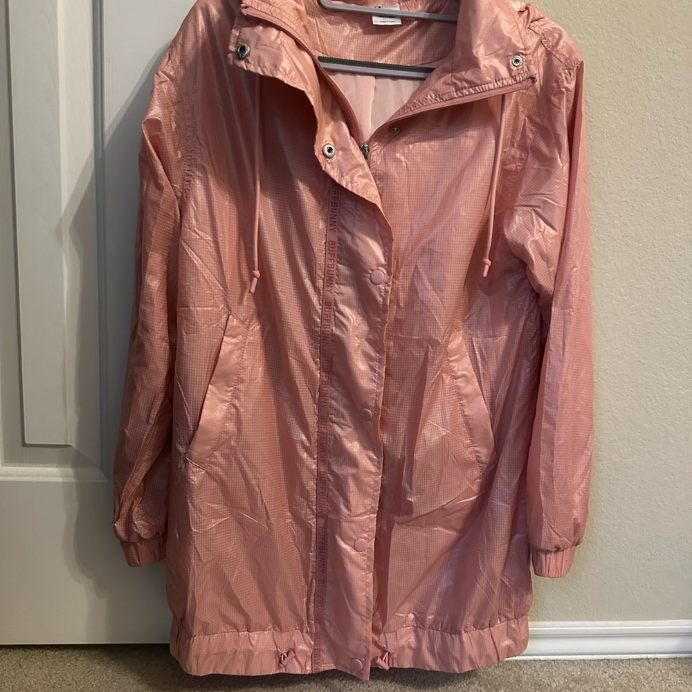 BuffBunny Pink Hooded Windbreaker Jacket - Picture 1 of 5